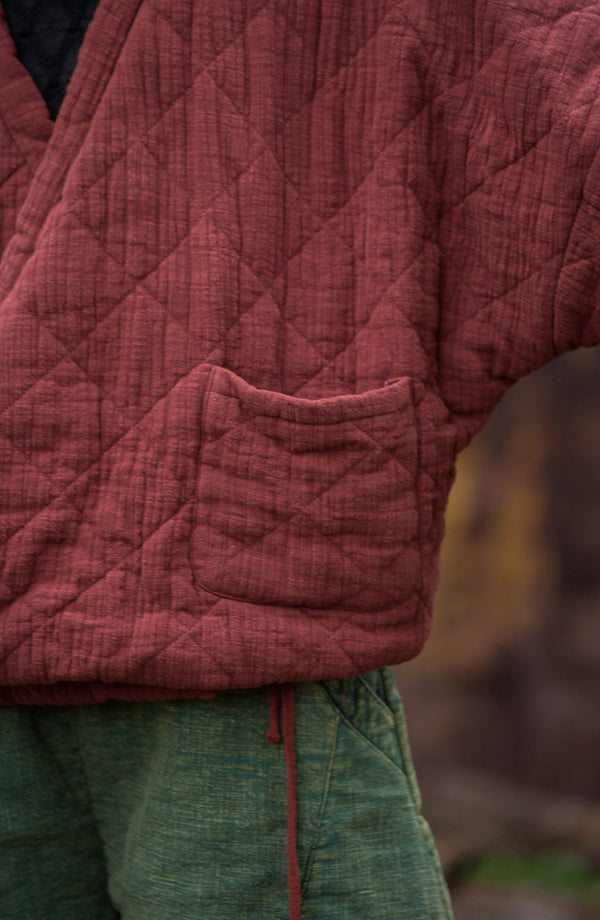 Winter NEW! Asian Casual Style Women Linen and Cotton Short Quilted Long-sleeved Coat