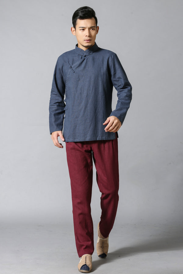 Men ZenFlow Linen Tang Shirt