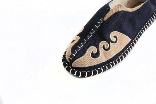 Retro Style Casual Linen and Cotton Shoes