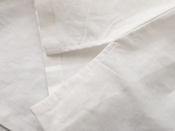 Pure Color Asian Style Women Long Sleeve Linen Blouses