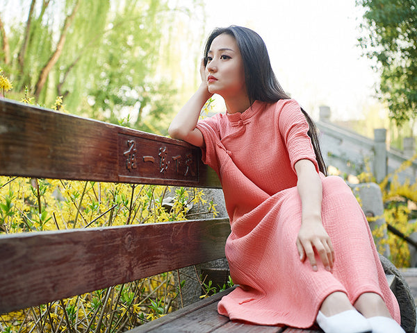 Simple Linen Dress/ Summer Linen Dress/ Maternity dress/ Casual dress/ Tent Dress