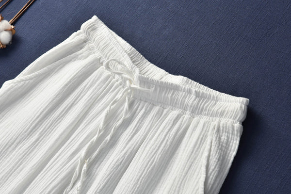 Women Linen and Cotton Wide Leg Opening Yoga Pants