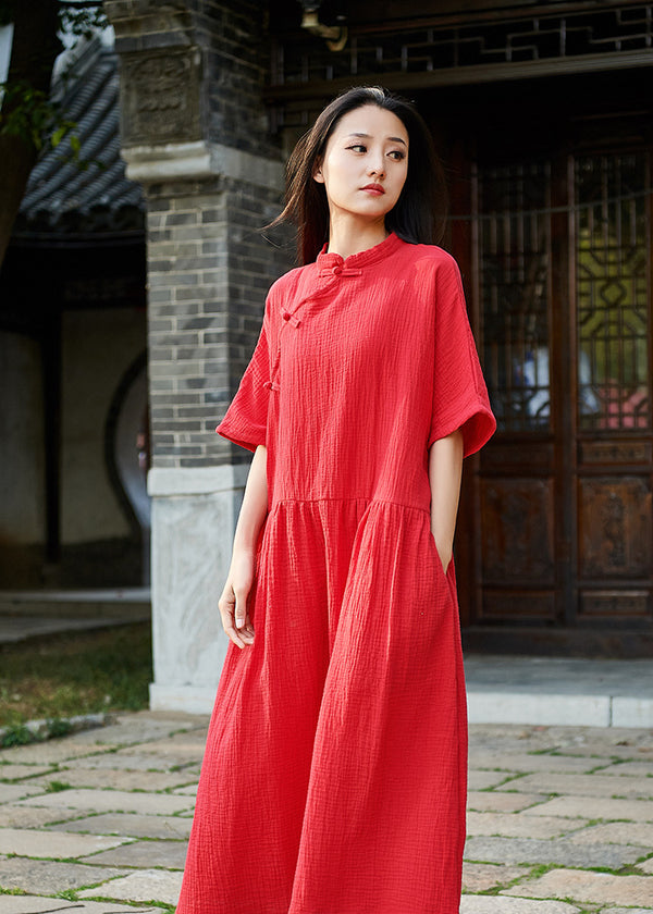 Simple Linen Dress/ Summer Linen Dress/ Maternity dress/ Casual dress/ Tent Dress