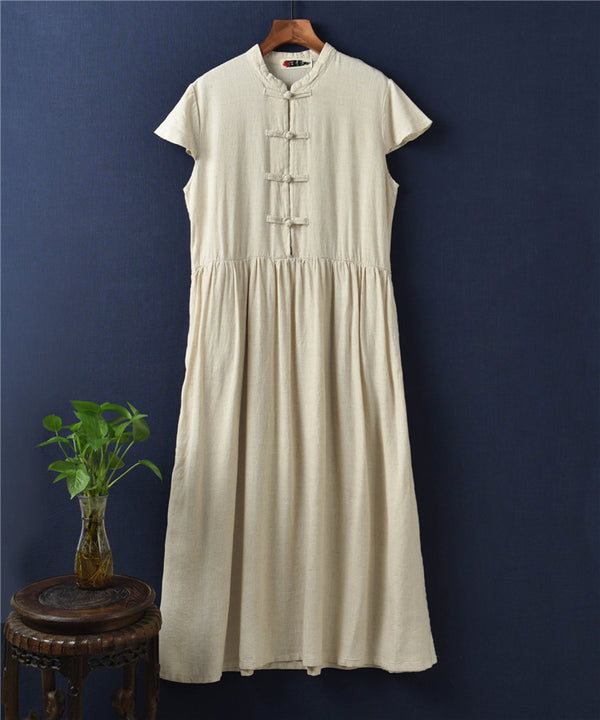 Simple Linen and Cotton Dress/ Ankle Length Dress/ Maternity dress/ Casual dress/ Tent Dress
