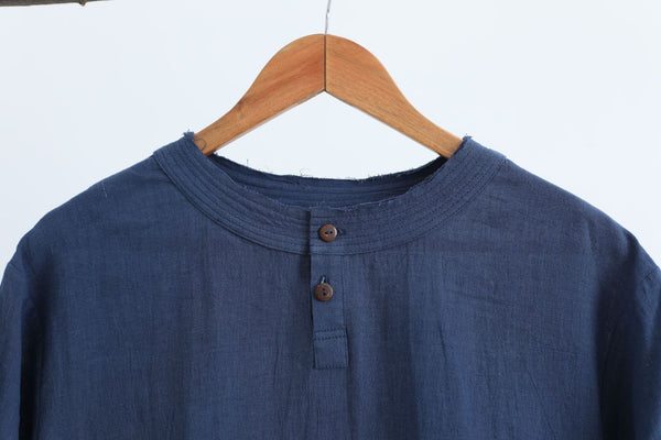 Men Simple Style Casual Light Soft Linen and Cotton Round-Neck Short Sleeved T-shirt Tops