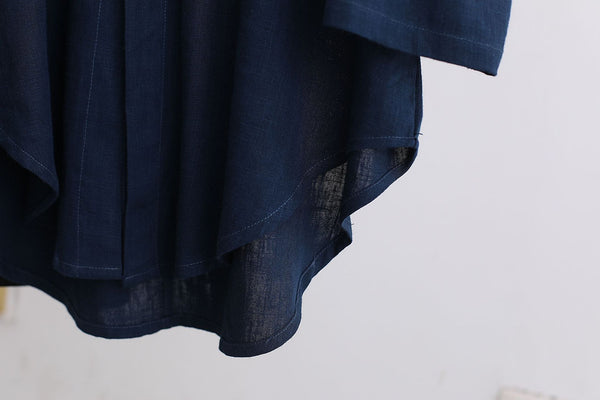 Men Tai Chi Loose Style Water-washed Linen Long Sleeved Cardigan Long Shirts