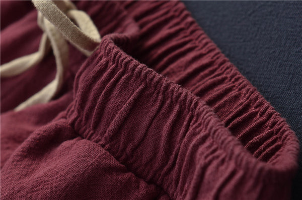 Women Linen and Cotton Sand-Washed Lantern Style Pants