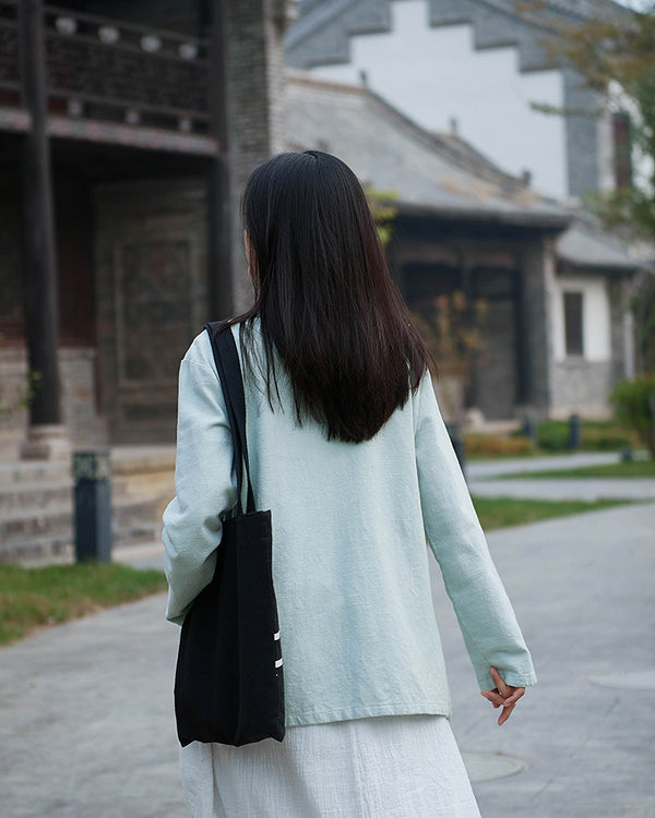 Women Casual Style Linen and Cotton Jacket