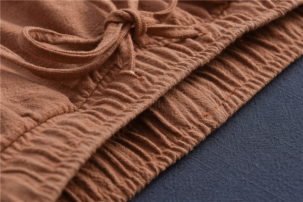 Women Linen and Cotton Comfort Style Tapered Pants