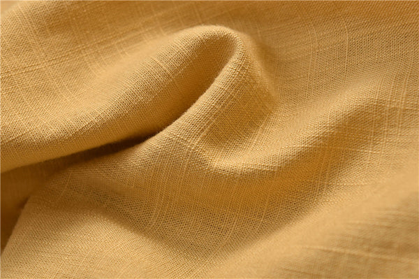 Women Casual Style Sand-washed Linen and Cotton Long Sleeve Shirt