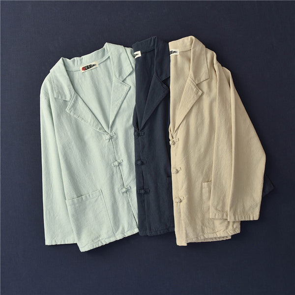 Women Casual Style Linen and Cotton Jacket