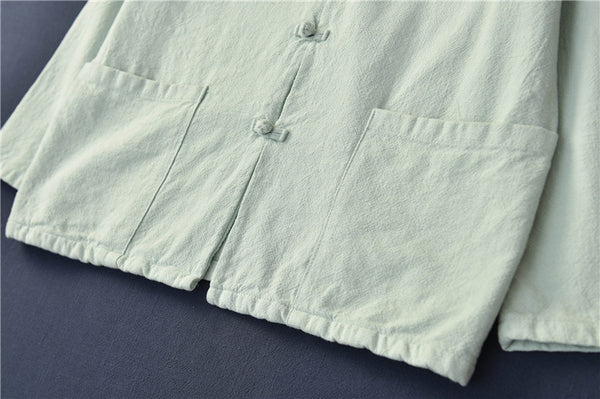 Women Casual Style Linen and Cotton Jacket