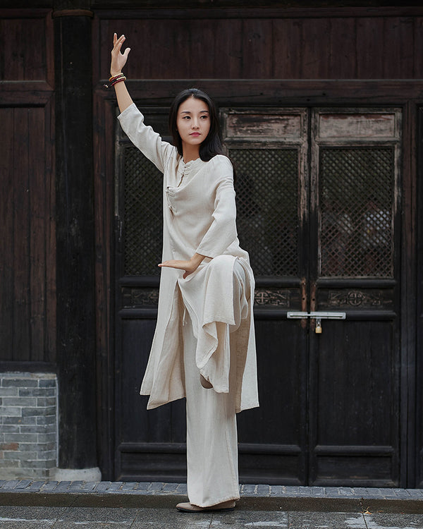 Women Modern Chinese Style Linen and Cotton KungFu Clothes