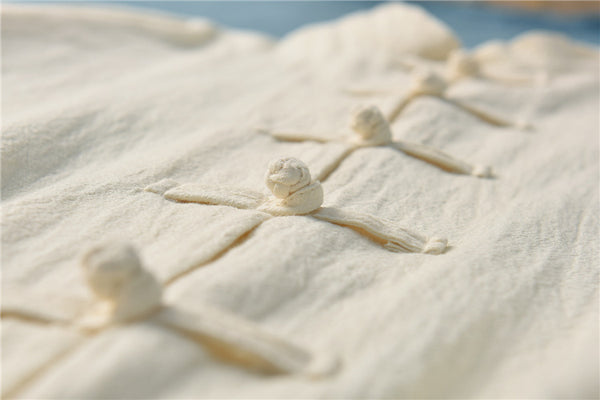 Women Retro Chinese Kung Fu Style Linen and Cotton Long Sleeve Loose Shirt