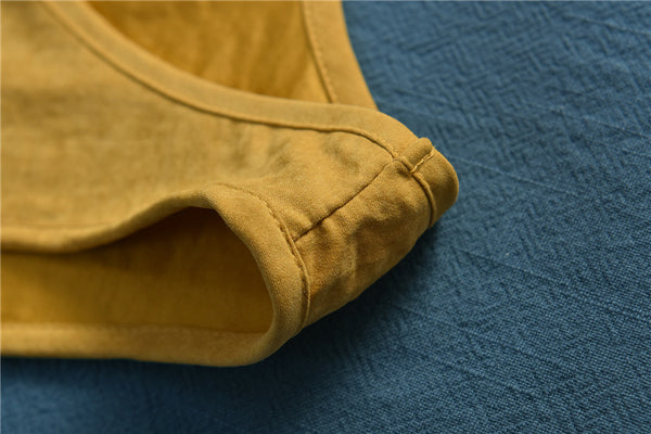 Women Simple Casual Cupro Fibre Tank