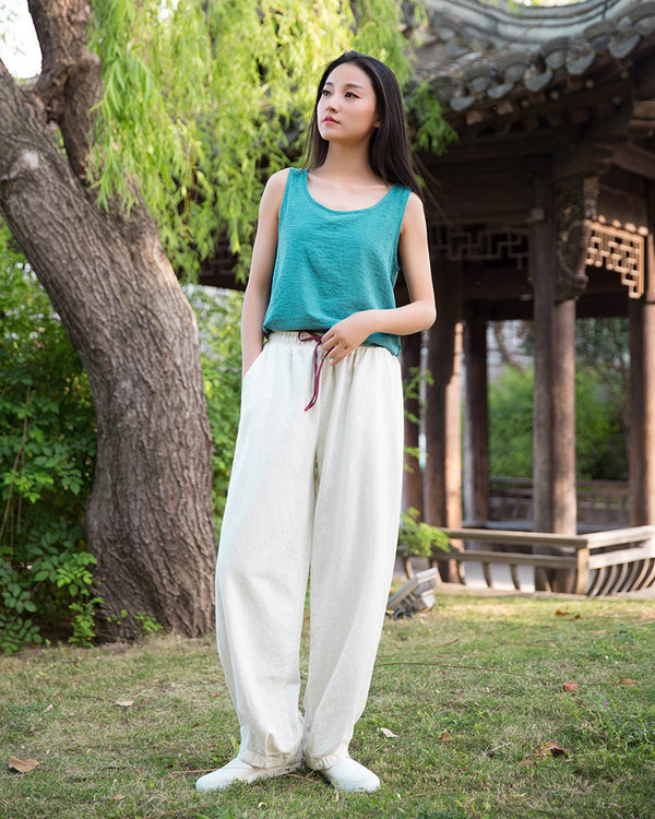 Women Simple Casual Cupro Fibre Tank