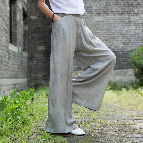 Women TENCELL Tie Dye Yoga Style Wide Legs Pants