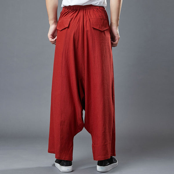 Men Loose Style Wide Leg Opening Pants
