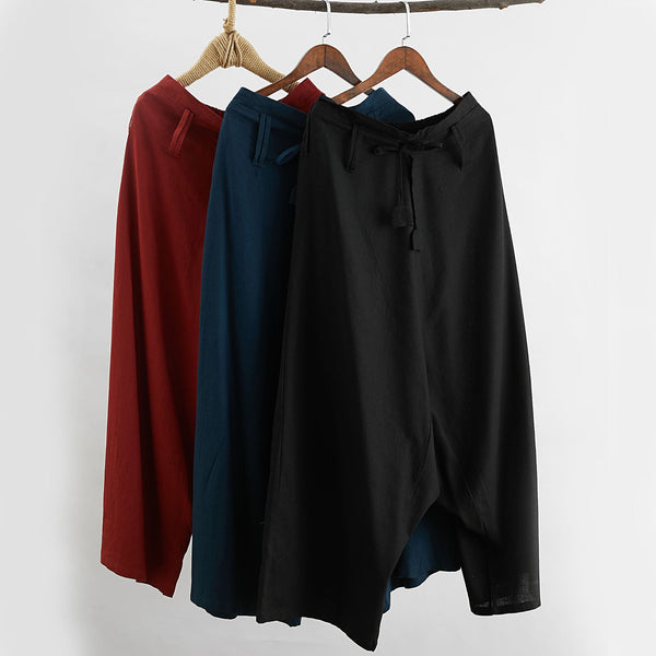 Men Loose Style Wide Leg Opening Pants