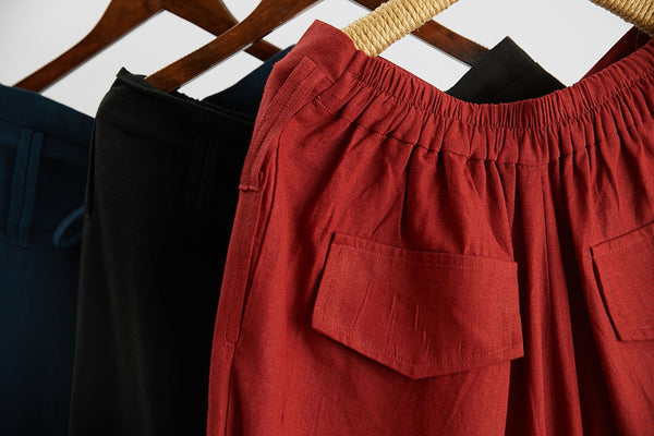 Men Loose Style Wide Leg Opening Pants