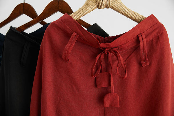 Men Loose Style Wide Leg Opening Pants