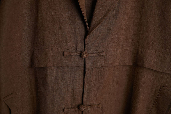 Men Retro Classic Style Linen and Cotton Coat