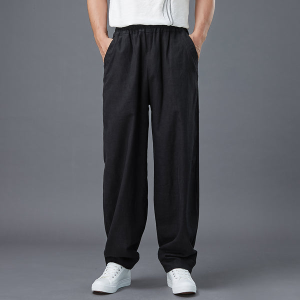 Men New Style Back Big Pocket Straight Pants