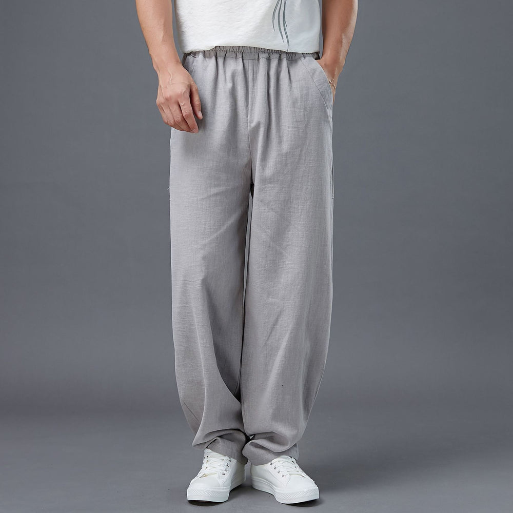 Men New Style Back Big Pocket Straight Pants