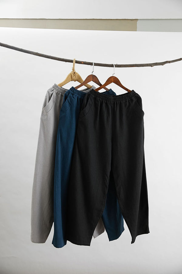 Men New Style Back Big Pocket Straight Pants