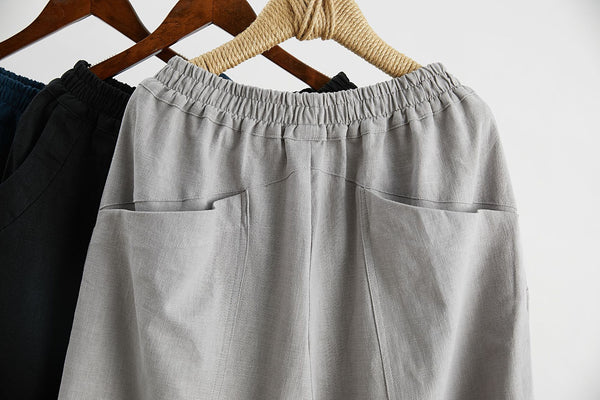 Men New Style Back Big Pocket Straight Pants