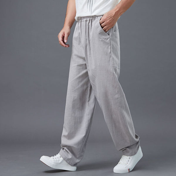 Men New Style Back Big Pocket Straight Pants