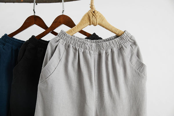 Men New Style Back Big Pocket Straight Pants