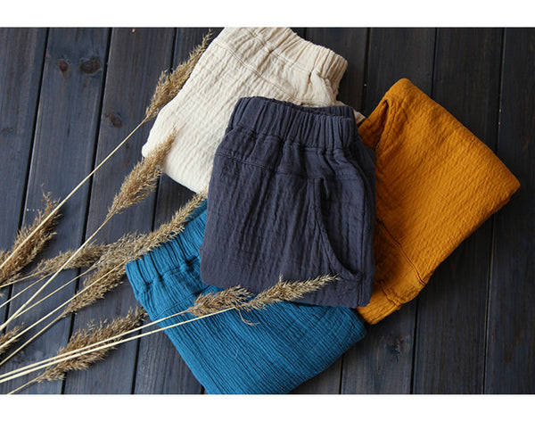 Women Cotton and Linen Casual Pants