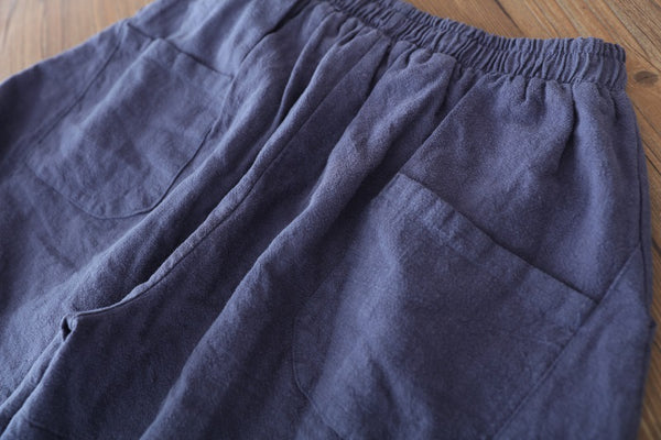Women Lantern Style Linen and Cotton Pants