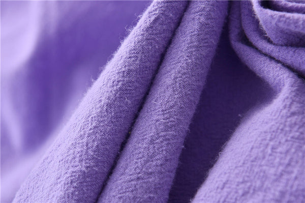 Women Retro TaiChi Buckle Style Linen and Cotton Cardigan Long Sleeve Shirt