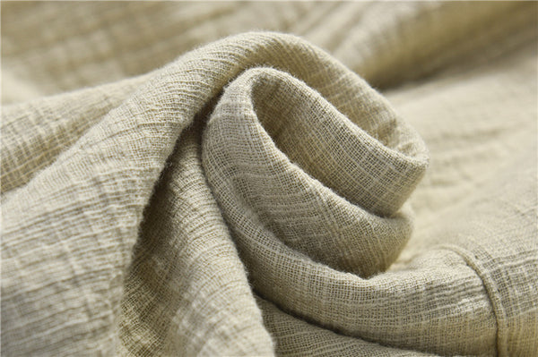 Women Wrinkle Linen and Cotton Lantern Pants With Velvet Inside