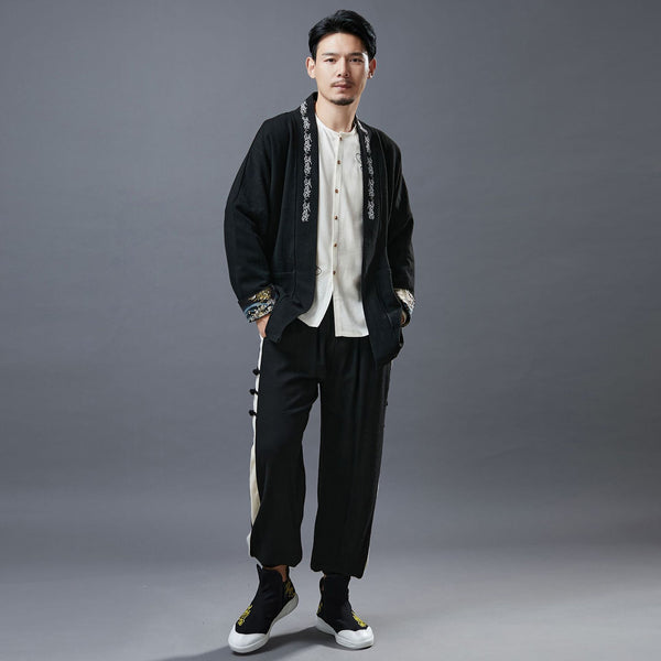 Men Asian Style Linen and Cotton Short Jacket