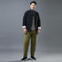 Men Asian Style Linen and Cotton Chinese Buckle Quilted Jacket