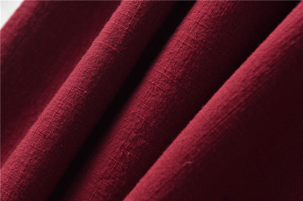 Women Exotic Style Wrinkle Linen and Cotton Lantern Pants With Velvet Inside