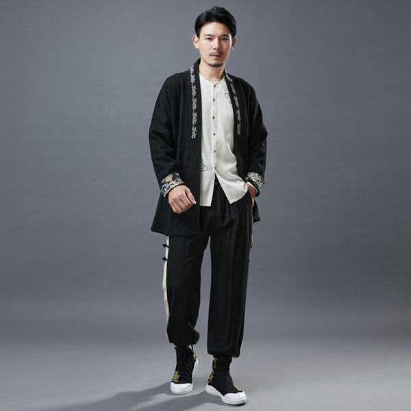 Men Asian Style Linen and Cotton Short Jacket