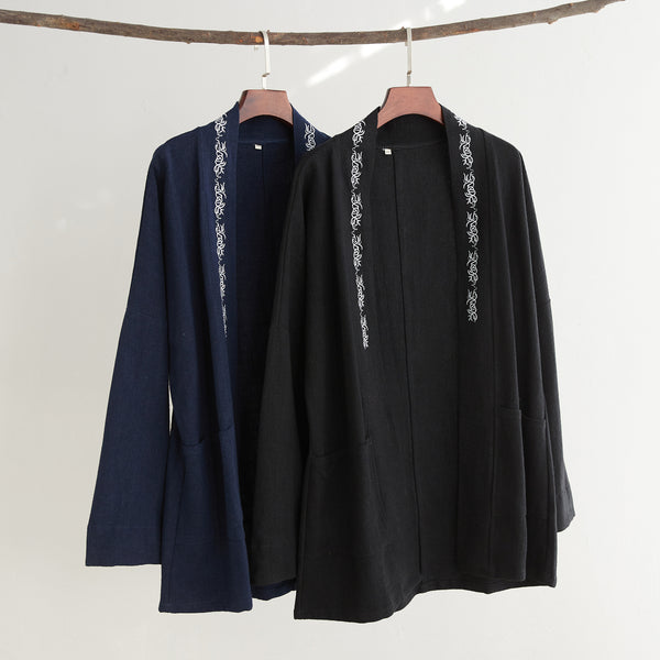 Men Asian Style Linen and Cotton Short Jacket