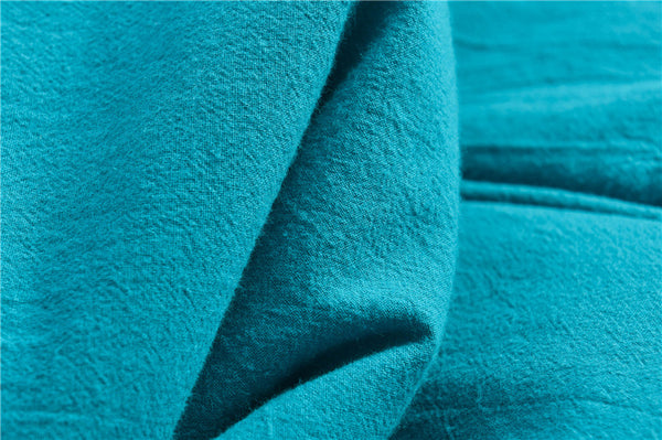 Women Artsy Short Length Linen and Cotton Quilted Round Neck Jacket