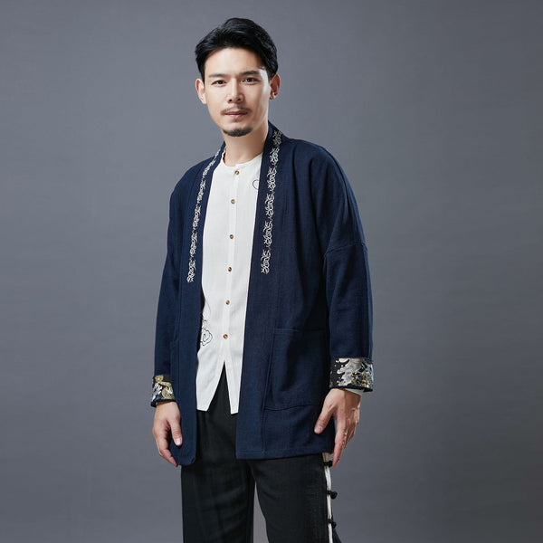 Men Asian Style Linen and Cotton Short Jacket