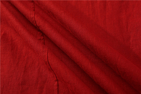 Women Retro Pure color Linen and Cotton Ankle Length Bud Skirt