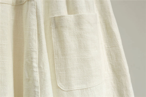 2022 Summer NEW! Men Causal Style Linen and Cotton Straight Pants