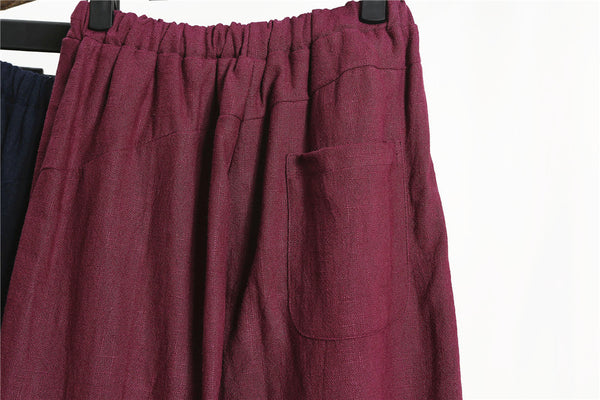 2022 Summer NEW! Men Causal Style Linen and Cotton Straight Pants