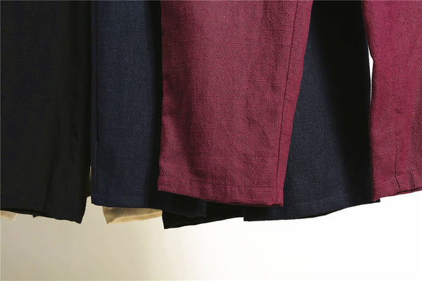 2022 Summer NEW! Men Causal Style Linen and Cotton Straight Pants