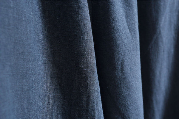 Men Casual Pure Color Loose Cotton and Linen Chinese Style KungFu Pants