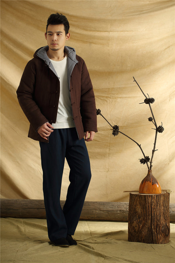 Men Linen and Cotton Double Sided Jacket
