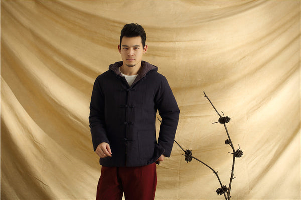 Men Linen and Cotton Double Sided Jacket